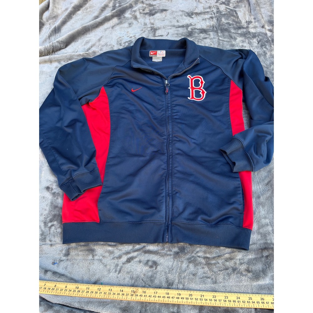 Vintage Nike Team Boston Red Sox Track Jacket Mens Large Y2K MLB Full Zip
